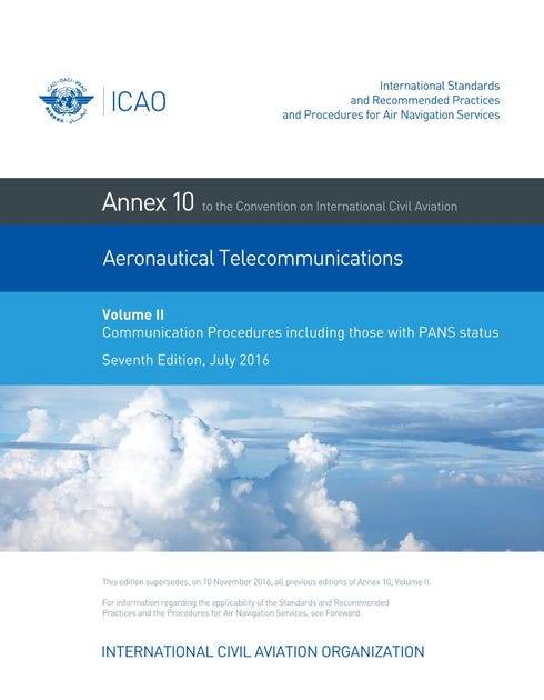 Annex 10 /Aeronautical Telecommunications/ Volume 2