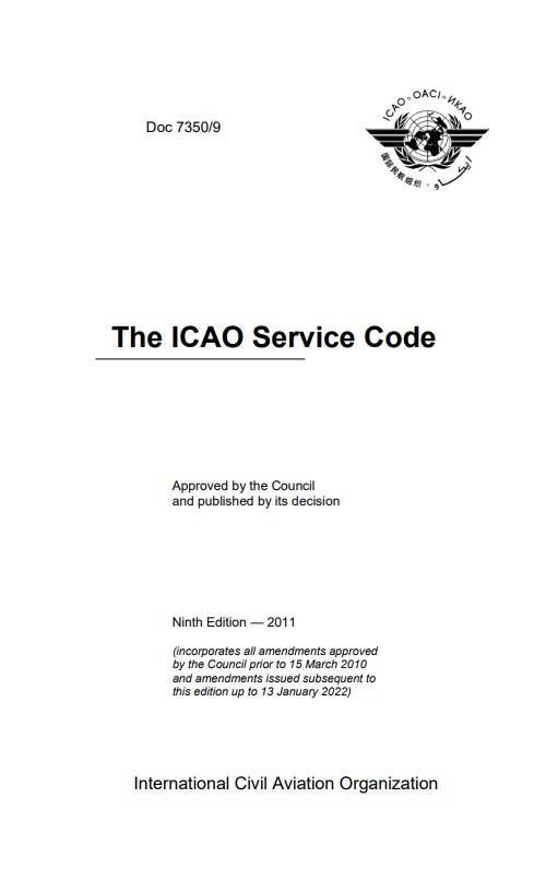 Doc 7350/9 The ICAO Service Code