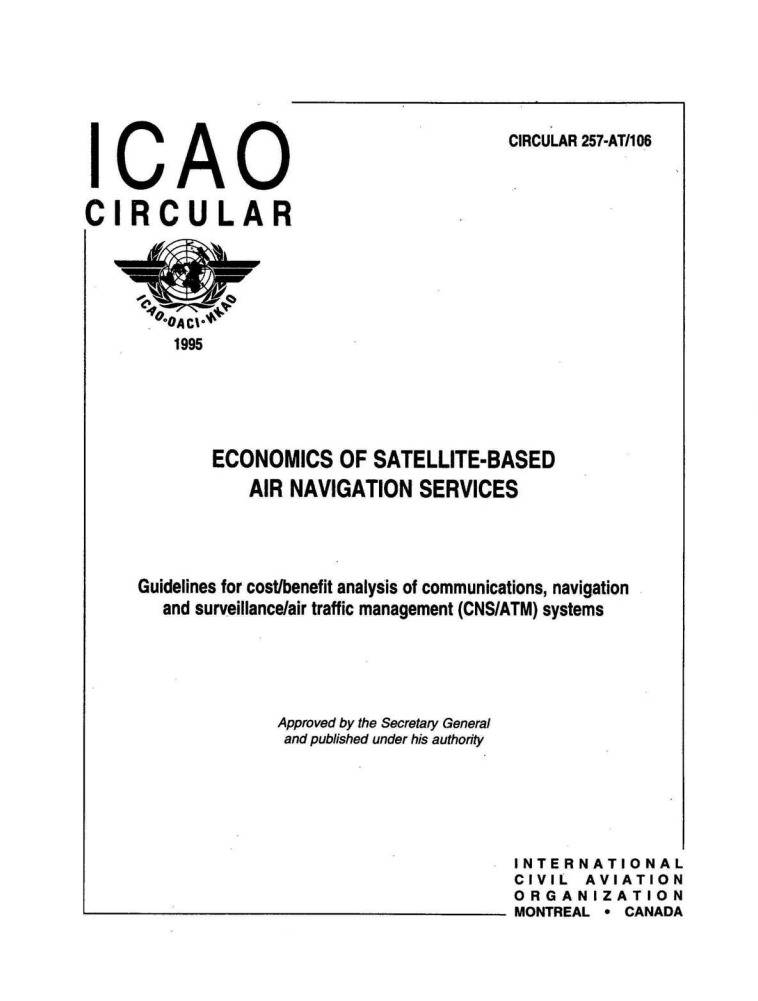 Cir 257 Economics Of Satellite-Based Air Navigation Services