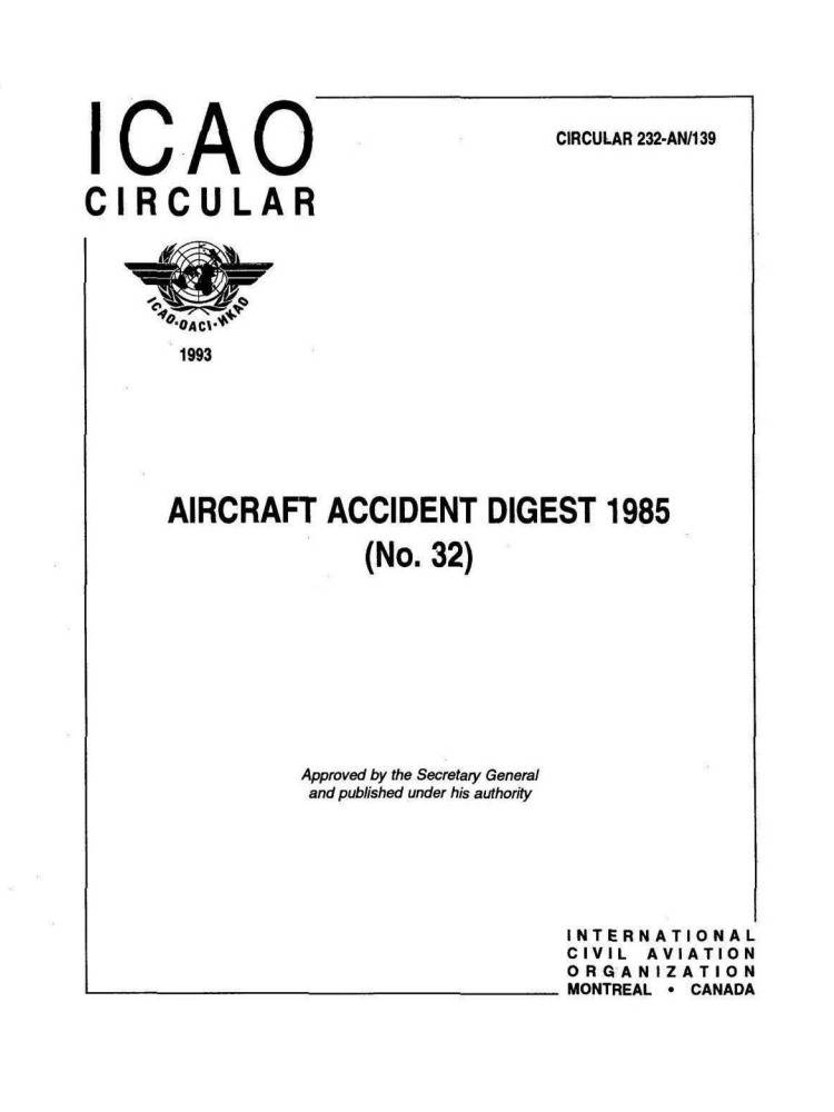 Cir 232 Aircraft accident digest 1985 №32