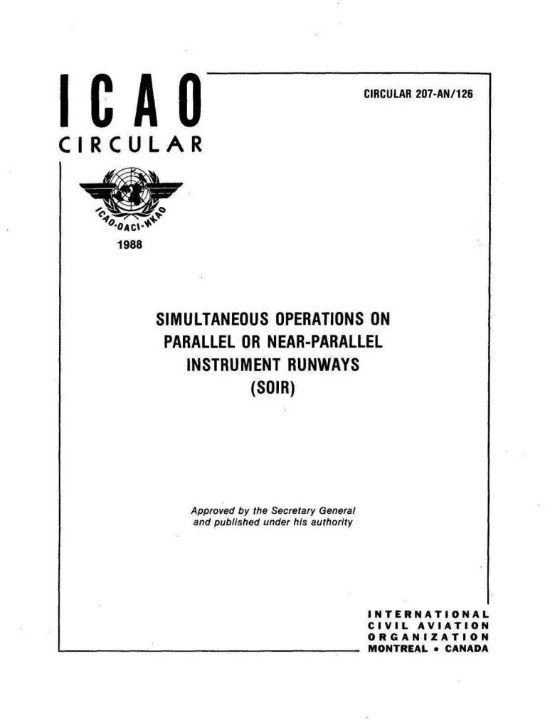 Cir 207 SIMULTANEOUS OPERATIONS ON  PARALLEL OR NEAR-PARALLEL  INSTRUMENT RUNWAYS  (SOIR)