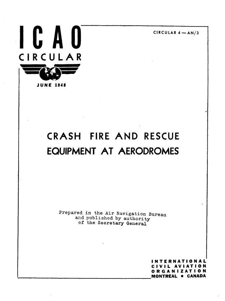 Cir 4 CRASH FIRE AND RESCUE  EQUIPMENT AT AERODROMES