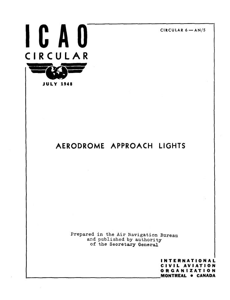 Cir 6 AERODROME APPROACH LIGHTS