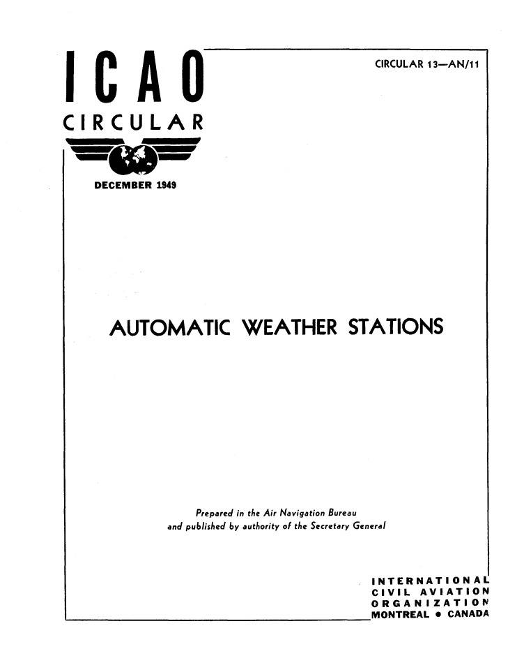 Cir 13 AUTOMATIC WEATHER STATIONS