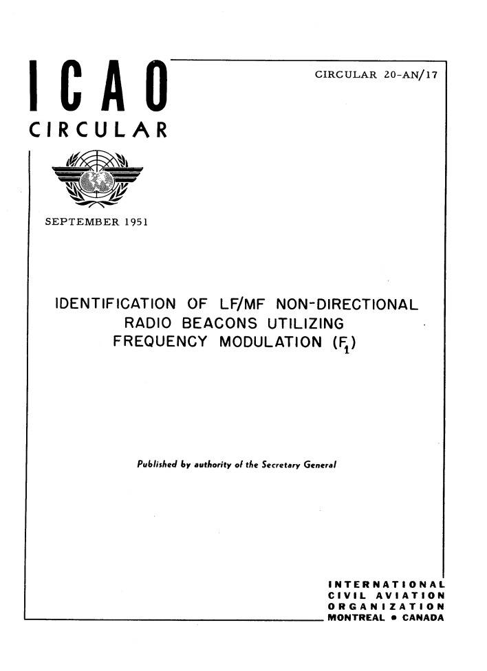 Cir 20 IDENTIFICATION OF LF/MF NON-DIRECTIONAL  RADIO BEACONS UTILIZING  FREQUENCY MODULATION (5)