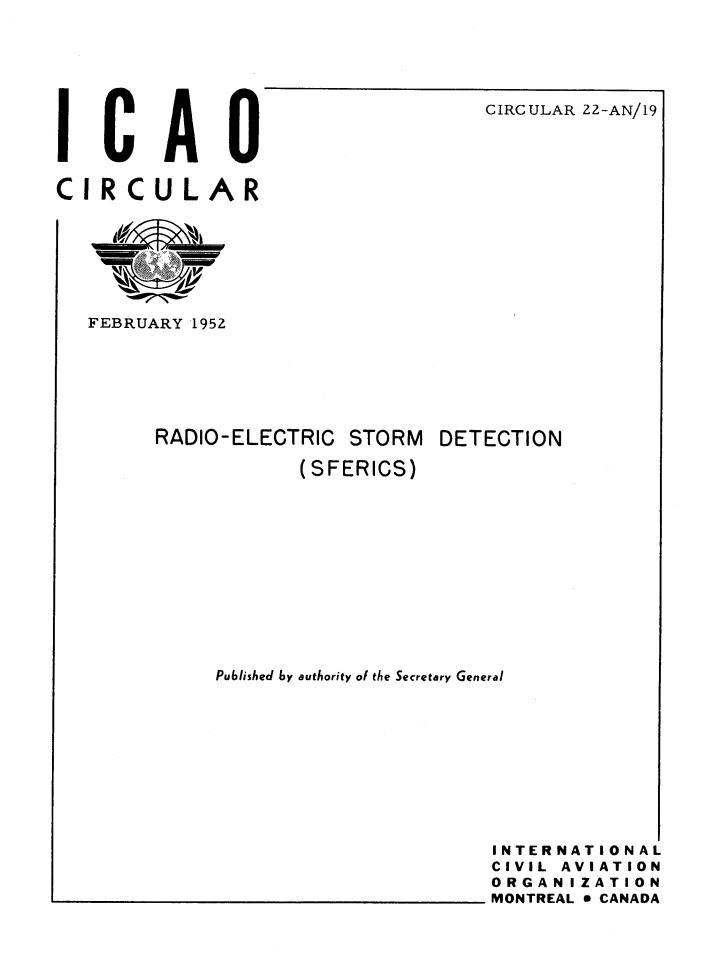 Cir 22 RADIO-ELECTRIC STORM DETECTION  ( SFERICS)