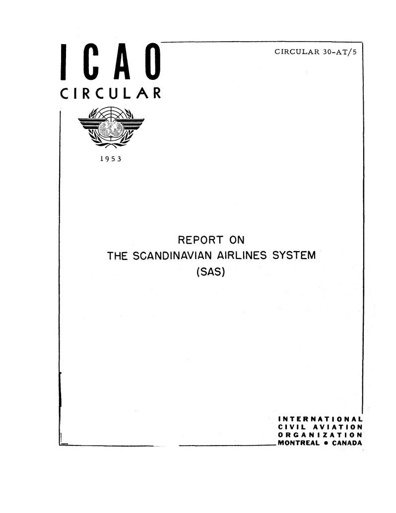 Cir 30 Report On  The Scandinavian Airlines System  (Sas)