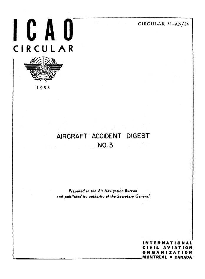 Cir 31 AIRCRAFT ACCIDENT DIGEST №3