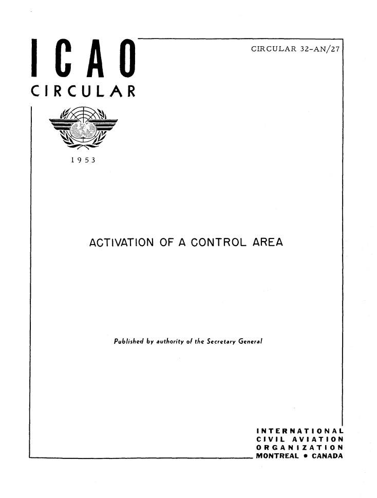 Cir 32 ACTIVATION OF A CONTROL AREA