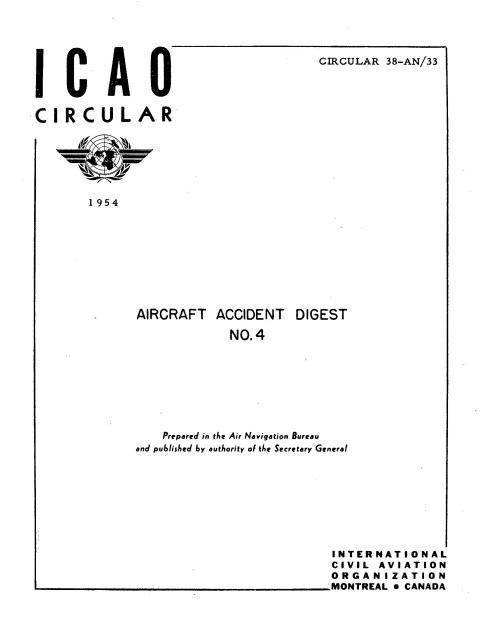 Cir 38 AIRCRAFT ACCIDENT DIGEST  NO. 4