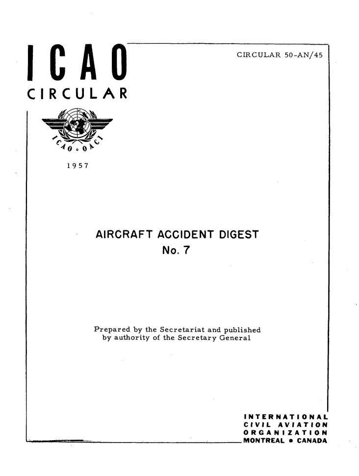 Cir 50 AIRCRAFT ACCIDENT DIGEST  No. 7