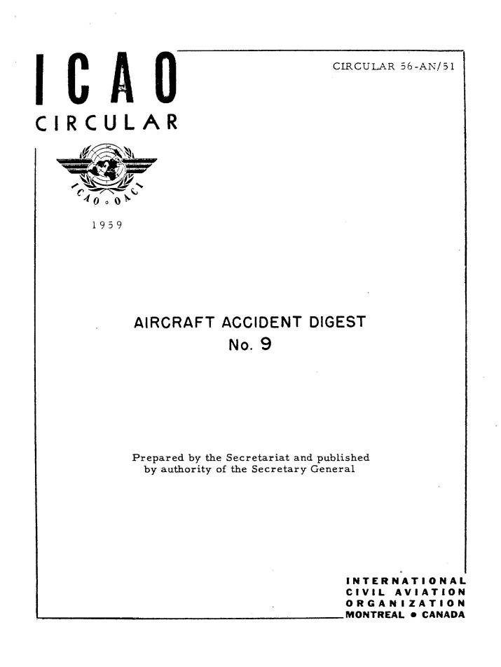 Cir 56 AIRCRAFT ACCIDENT DIGEST  No. 9
