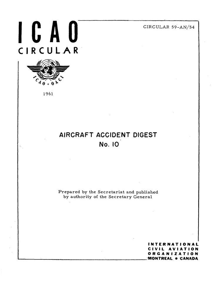 Cir 59 AIRCRAFT ACCIDENT DIGEST  No. 10