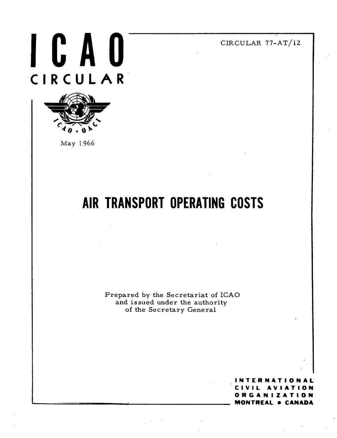 Cir 77 AIR TRANSPORT OPERATING COSTS