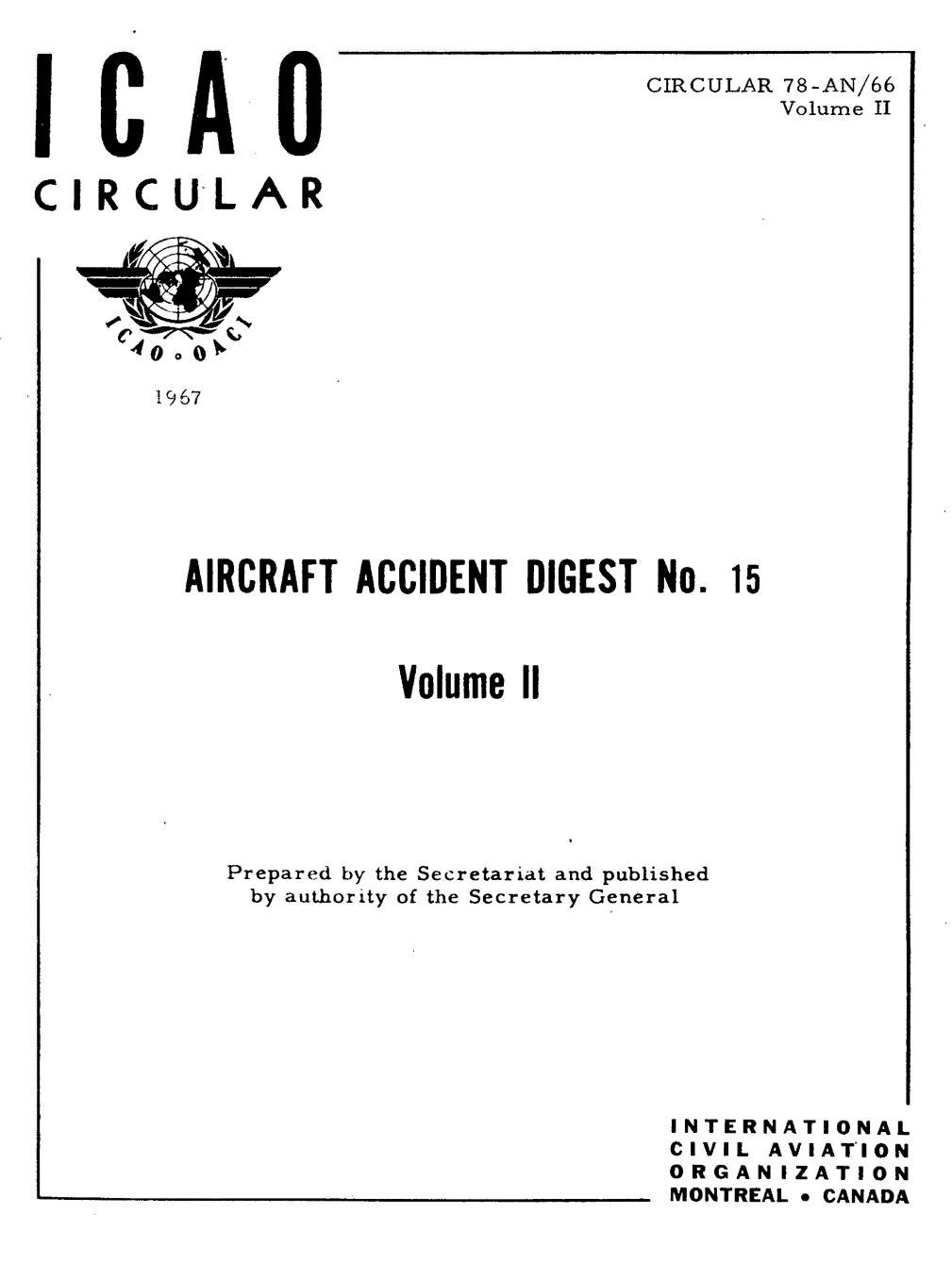 Cir 78 AIRCRAFT ACCIDENT DIGEST No. 15  Volume 2