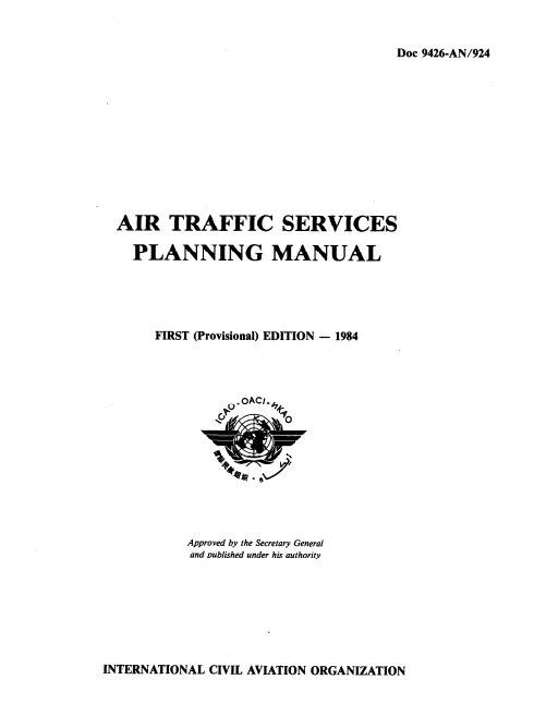 Doc 9426 AIR TRAFFIC SERVICES  PLANNING MANUAL