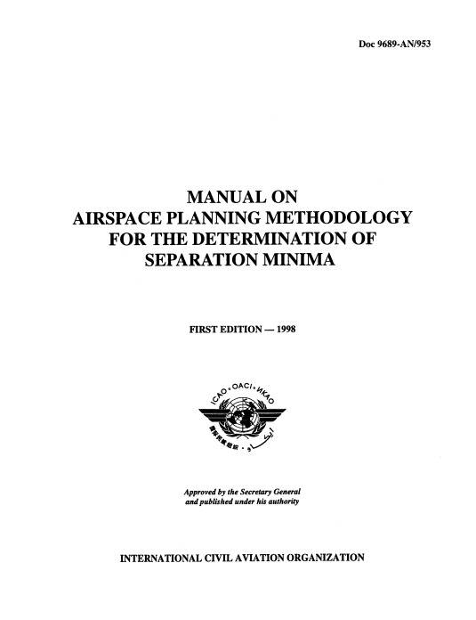 Doc 9689 Manual on airspace planning methodology for the determination of separation minima