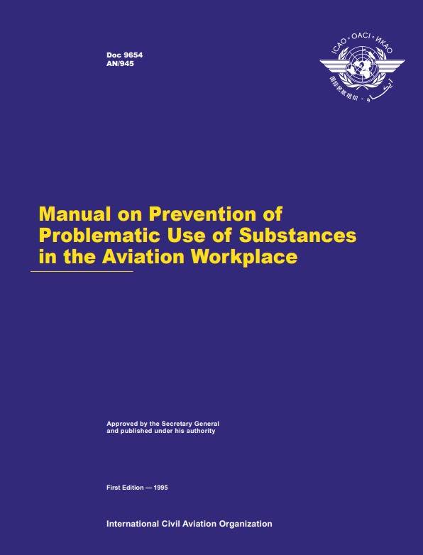 Doc 9654 Manual on Prevention of Problematic Use of Substances in the Aviation Workplace