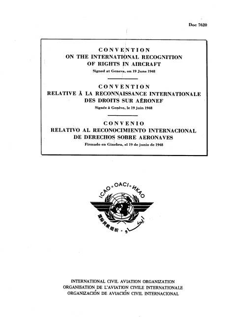 Doc 7620 Convention on the international recognition of rights in aircraft