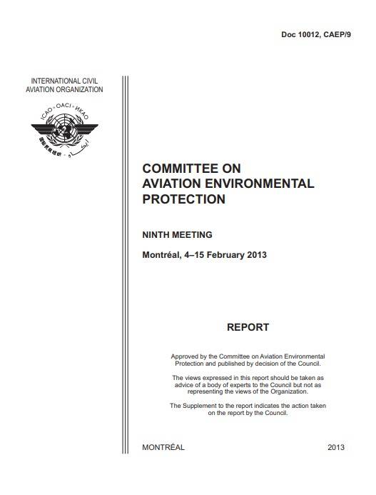 Doc 10012 COMMITTEE ON AVIATION ENVIRONMENTAL PROTECTION