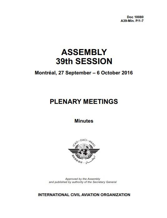 Doc 10080 ASSEMBLY 39th SESSION /PLENARY MEETINGS/