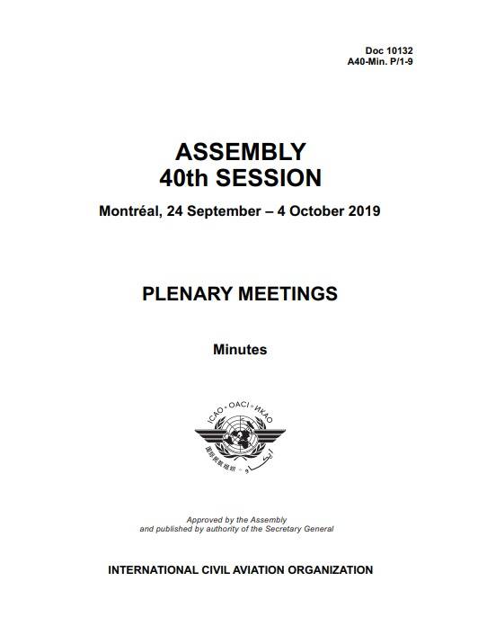 Doc 10132 ASSEMBLY 40th SESSION /PLENARY MEETINGS/