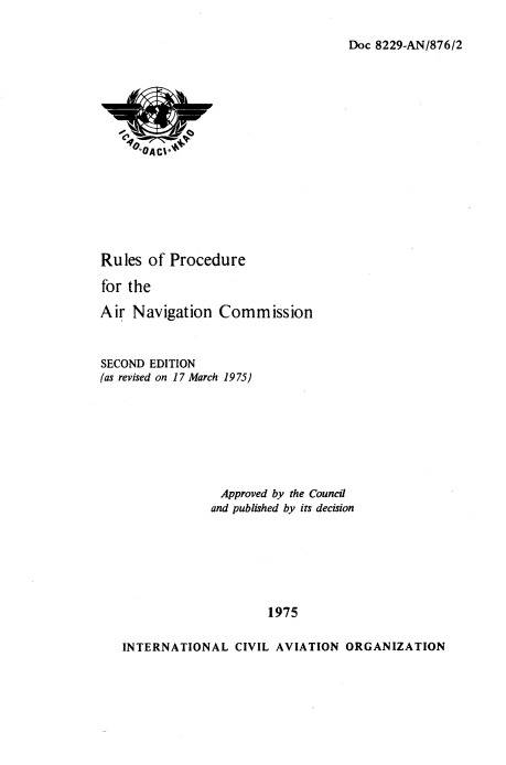 Doc 8229 Rules of procedure for the Air navigation Commission