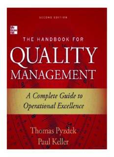 The Handbook for Quality Management